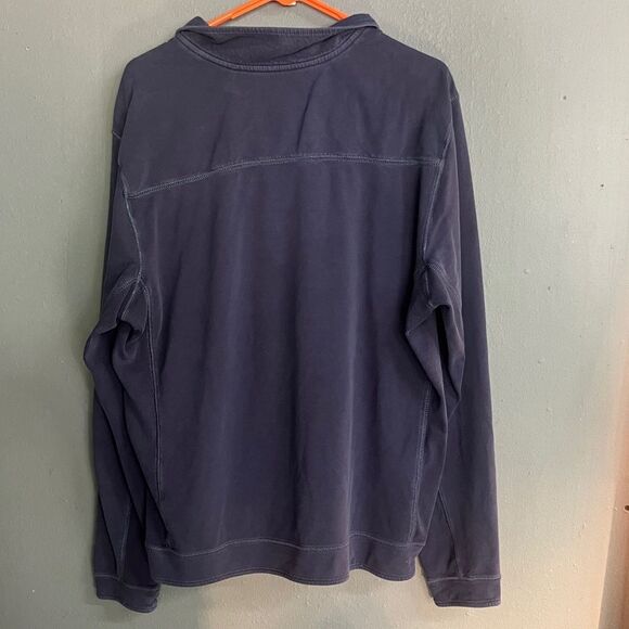 Tommy Bahama Men's Deep Blue Quarter Zip-Up Sweater L #719 - Picture 7 of 7